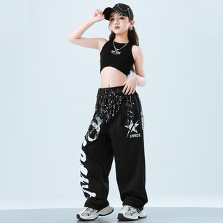 Đồ Nhảy Hiện Đại Hiphop Trẻ Em Set Đồ Dance Jazz Quần Nhảy Crop Top Đồ Nhảy Cho Bé Gái Bộ Tập Nhảy Cho