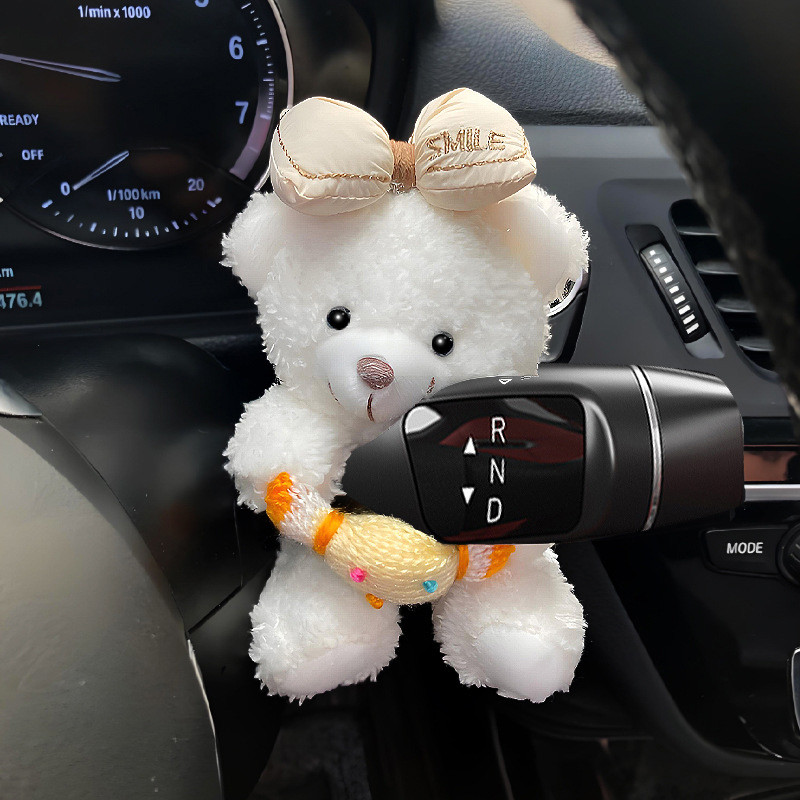 Sang Trọng Gấu Dễ Thương Chó Con Ly Hợp Trang Trí Khăn Lau Xe Bật Tín Hiệu Công Tắc Đồ Trang Trí kawaii Nơ Chó Khăn Lau Xe Ô Tô Búp Bê Phụ Kiện Nội Thất Ô Tô