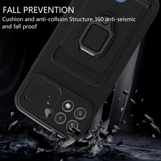 Dành Cho Samsung Galaxy A22 5G Ốp Lưng 4 Trong 1 Trượt Camera Bao Đựng Thẻ Đứng Vuông Freebie Dây Chống Sốc Chống Rơi Mỏng Mềm TPU Cover
