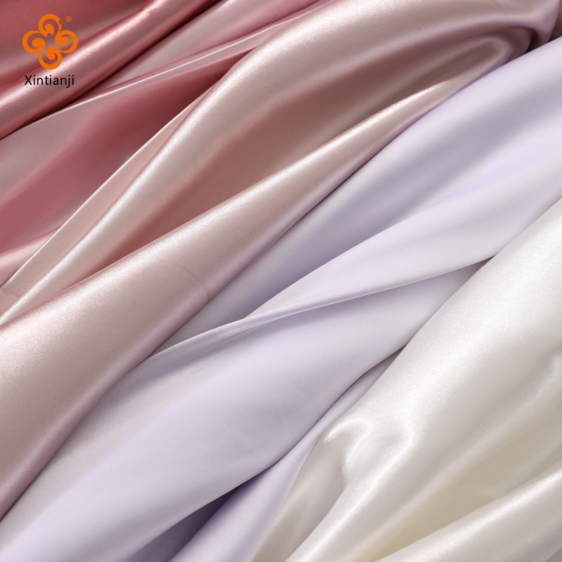 Mật Độ Cao Co Giãn Lụa Satin Vải Màu Trơn Tự Làm Sườn Xám Đầm Hanfu Giả Lụa Đàn Hồi Quần Áo Vải 0.5 Mét