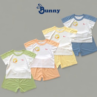 Bộ phối vai mùa hè Bunnybaby chất thun lạnh mềm mát mịn cho bé 4-15kg
