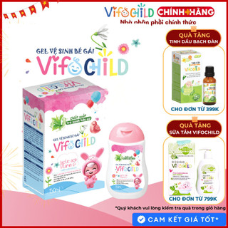 Gel vệ sinh bé Gái VIFOCHILD 150ml Dùng cho trẻ từ sơ sinh Chăm sóc dịu nhẹ vùng nhạy cảm Baby 2