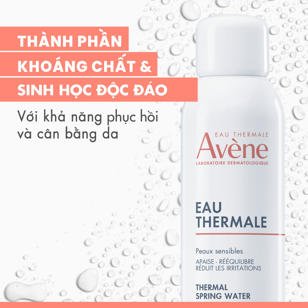 Xịt khoáng cấp ẩm Eau Thermale Avène EAU THERMALE giúp làm dịu và bảo vệ da..nakiz