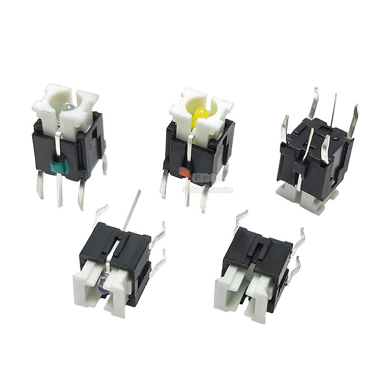6 * 6 * 7 / 7.2 / 9mm có đèn LED Nút nhấn Công tắc nút nhấn Ánh sáng đỏ Ánh sáng xanh Ánh sáng xanh Công tắc Tact Công tắc vi mô