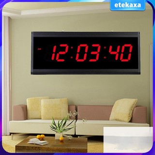 Đồng hồ kỹ thuật số LED Hiển thị thời gian sáng Đồng hồ treo tường màn hình cực lớn Trang trí 18,90 '' x 7,48 '' x 1.57 '