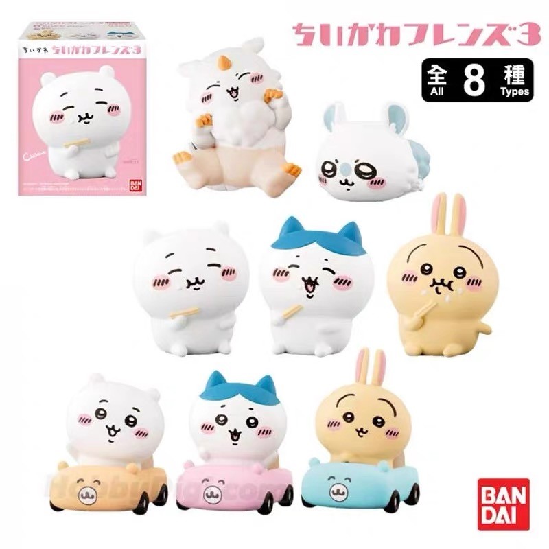 [BTF]BANDAI Chiikawa3 bạn bè Series 3 gijikawawah nhỏ tám usachi đồ trang trí Chính hãng đồ chơi lần thứ ba lái xe Q4ER