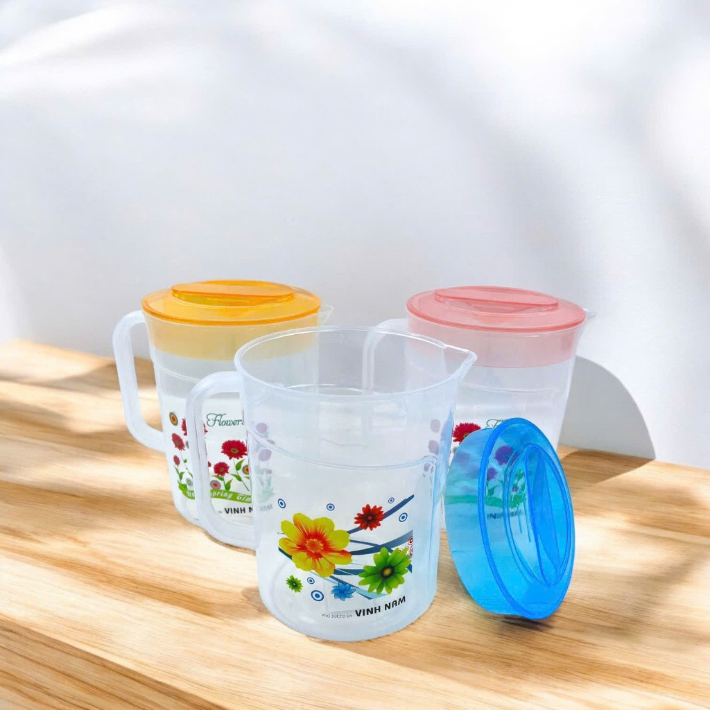 Ca Nhựa Trong Okinawa Có Nắp Vinh Nam Plastic Size 500ml 1000ml 1500ml Ca Nhựa Trong Mã 362-363-364