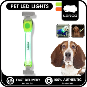 LaRoo Tầm Nhìn Cao Cho Chó Đèn LED Chống Thấm Nước Phát Triển Cho Thú Cưng LED Mặt Dây Chuyền Kẹp Chống Mất Cho Chó An Toàn Ban Đêm Đi Bộ Gắn Vào Cổ Dây Xích
