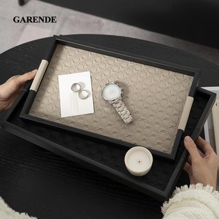 Garende Để Bàn Sắp Xếp Lưu Trữ Khay Đựng Nước Hoa Phong Cách Tổ Chức Da PU Đa Năng Trang Trí Cho Bàn Làm Việc Nhà Mặt Bàn
