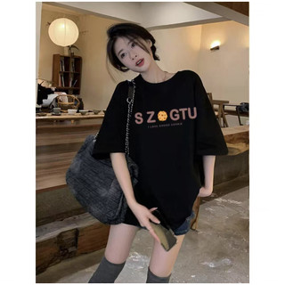 HIIXIIVI 100% Cotton Tay Ngắn Oversize Unisex Áo Thun Plus Size Nữ Tee Baggy Hoạt Hình Áo
