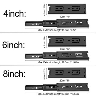 2 Cái / lốc Mini Ngăn Kéo Trượt Thép Ngắn Hướng Dẫn Nội Thất Đường Sắt Mở Rộng Đầy Đủ Tủ Bếp Tủ Quần Áo Phần Cứng Hướng Dẫn Trượt