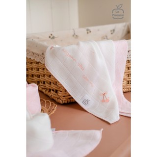 La pomme SS25 K001 - Set 5 Khăn sữa sợi tre lụa La Pomme phối màu (30x30cm) Ngoan yêu của mẹ T6.0