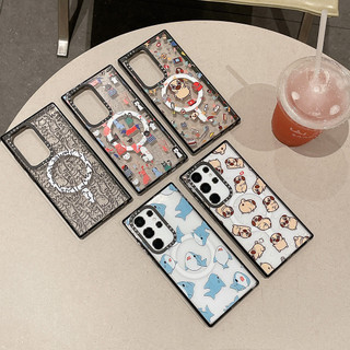 Từ Tính Toàn Màn Hình Mèo Acrylic Cứng Phone Case For Dành Cho Samsung Galaxy S26 24 23 22UItra S25 24 Plus Vỏ Bảo Vệ Chống Sốc