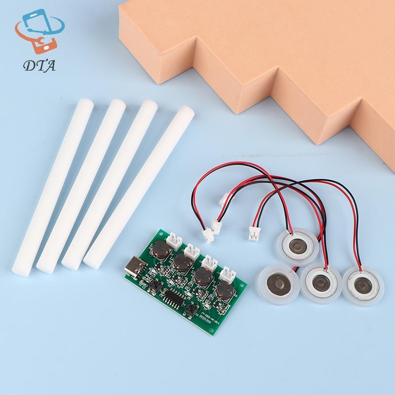 [DTA] DC5V Type-C Máy tạo độ ẩm DIY Bộ dụng cụ tạo sương mù Bảng mạch trình điều khiển 4 tấm phim phun sương Mô-đun dao động VN