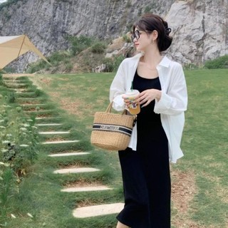 Áo sơ mi trắng nữ mùa hè mỏng chống nắng