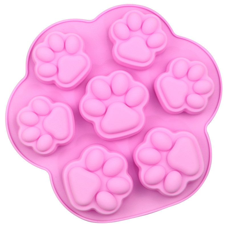 7 Khoang Mèo Paw Khuôn Silicon Kẹo Khuôn Socola DIY Món Tráng Miệng Khuôn Làm Bánh Nhà Bánh Quy Trang Trí Bánh Khuôn Khay Đá Pudding Khuôn