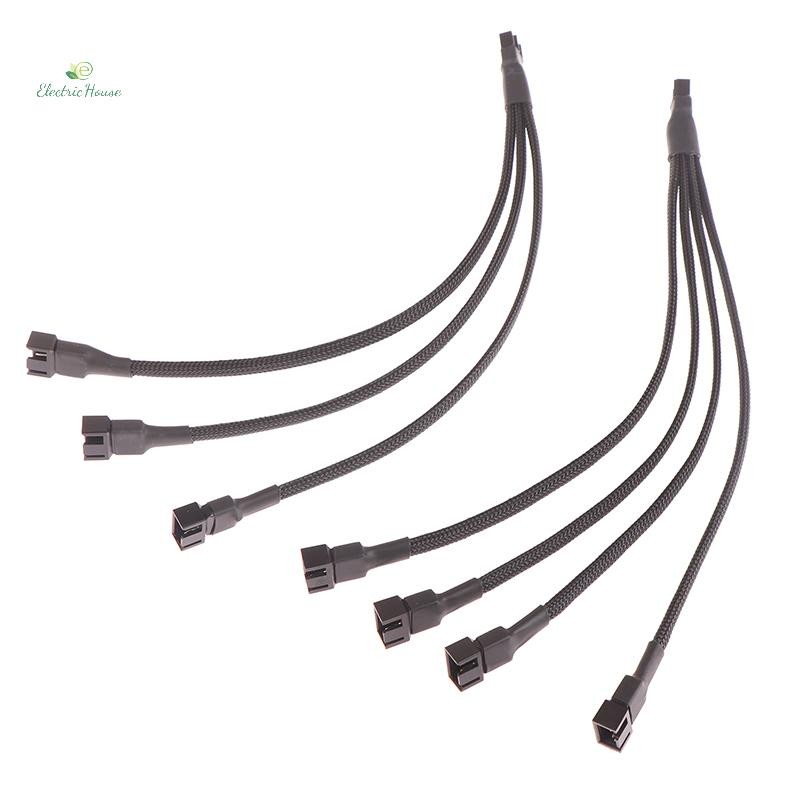 [Nhà Điện] 1 Cáp Chia Quạt 4pin Cáp Chuyển Đổi 1 Đến 1 2 3 4 Máy Tính CPU Quạt Chia PC Quạt Nối Dài Phụ Kiện Cáp Nguồn mới