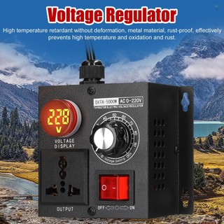 Ac220v 5000W Bộ điều chỉnh điện áp vô cấp Bộ điều khiển điện áp một pha biến thiên di động Bộ điều chỉnh đèn tốc độ nhiệt độ