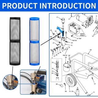 🔥Bộ 12 Máy Phun Sơn Không Khí Lọc Đa Dạng 390 395 490 495 595 Máy Bơm Đa Dạng Lọc 246384 60mesh và 246382 Phụ kiện phun 100Mesh