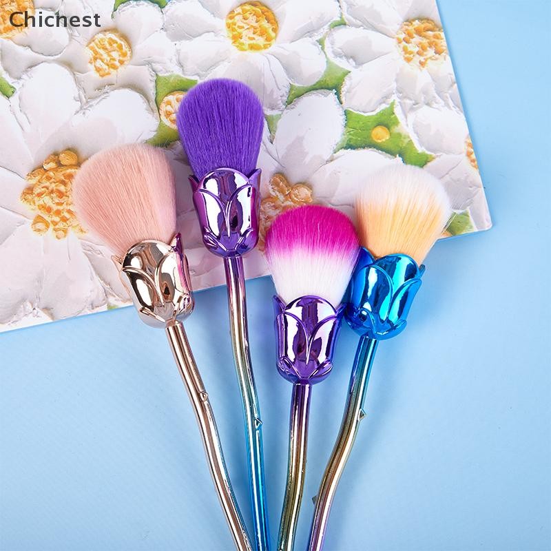 [Chc] Cọ Bụi Móng Tay Hoa Hồng Cho Móng Tay Hoa Móng Tay Nghệ Thuật Bàn Chải Phụ Kiện Móng Tay Dụng Cụ Phổ Biến Tròn Gel Nhỏ Ba Lan Bàn Chải Vệ SinhNa [VN]