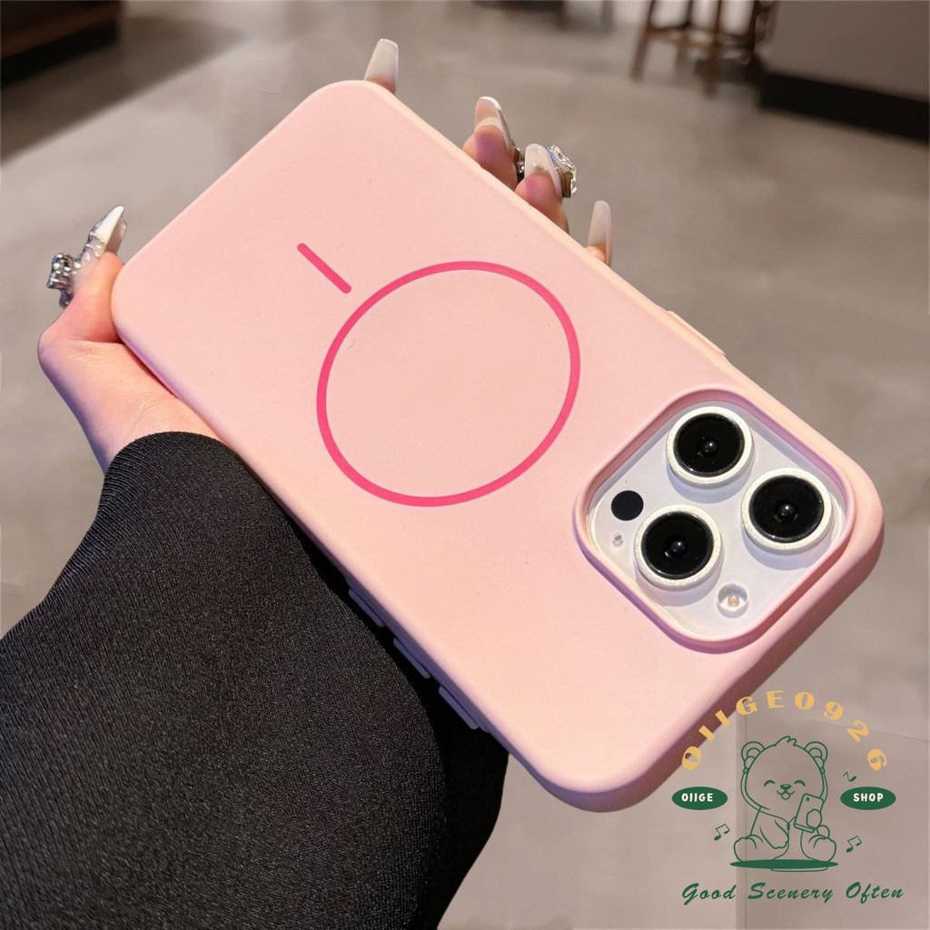 【 Ốp lưng iphone16 】 Ốp điện thoại từ tính lỏng cảm giác da iphone16 Pro Max 15 14 13 12 11 cho vỏ iPhone Vỏ mềm silicon TPU chống sốc