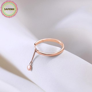 Safenh Thời Trang Đơn Giản Nhẫn Ngón Tay Dây Xích Vòng Tròn Có Thể Điều Chỉnh Dành Cho Nữ Cô Gái Dự Tiệc Trang Sức Quà Tặng Phụ Kiện Trang Sức VN