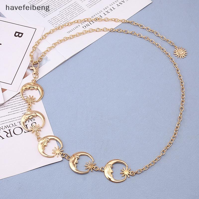 Dây đeo thắt lưng mặt trăng bằng kim loại dành cho nữ - Vỏ thắt lưng mở rộng - Phụ kiện thắt lưng thời trang