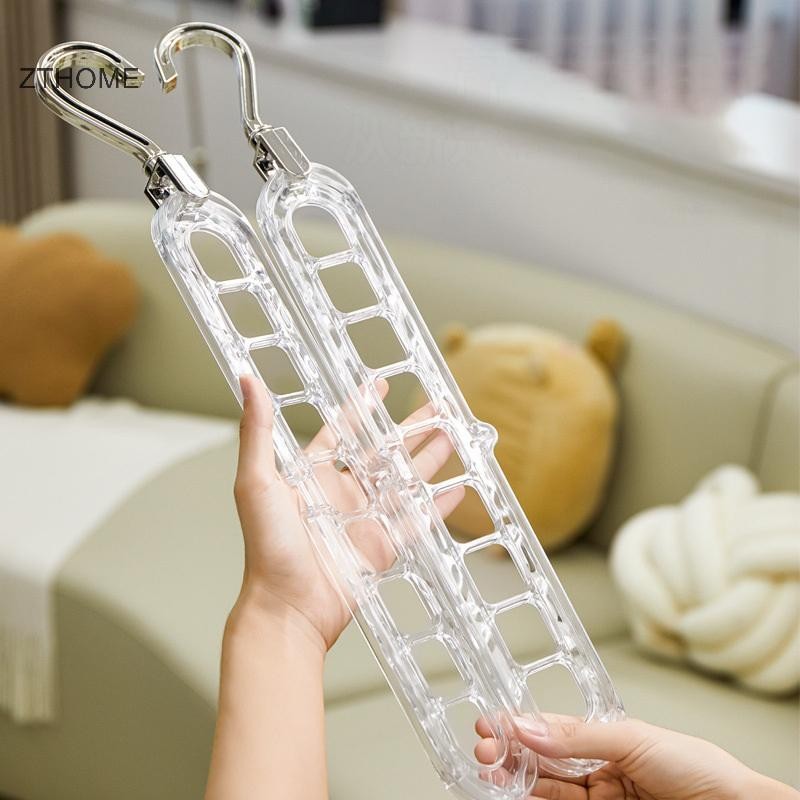ZTHOME Chín Lỗ Móc Treo Quần Áo Hộ Gia Đình Nhựa Đỏ Đa Năng Quần Áo Sấy Hiện Vật Xoay Ngang Và Dọc Đậm Dày Móc HOT