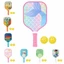 Đồ chơi mái chèo Pickleball AWNGD, Phim hoạt hình với 2 quả cầu Pickleball Paddle Set, Nàng tiên cá Mèo nhẹ lõi tổ ong cho trẻ em Đồ chơi mái chèo thể thao Quà tặng