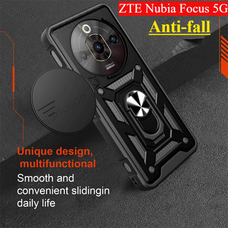 Vỏ Giáp Chống Sốc Cho Nubia Focus 5G NubiaFocus Trượt Mặt Sau Ống Kính Máy Ảnh Bảo Vệ Toàn Diện Vòng Đứng Vỏ Điện Thoại