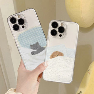 Ốp Lưng Samsung Galaxy A04 A04E M23 M54 5G A03 Core Note 20 Ultra 10 Lite J4 J6 S10 Plus J7 Prime Ốp Lưng Hoạt Hình Vui Nhộn Chó Mèo Trong Suốt TPU Bảo Vệ Toàn Diện 3D