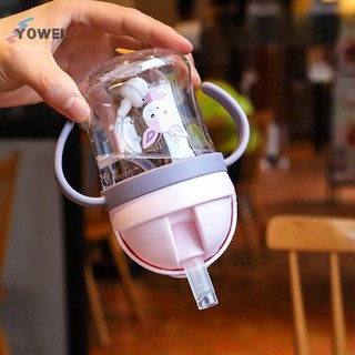 YOWEI 250ml Baby Sippy Cốc Nước Tay Cầm Trẻ Em Học Cho Ăn Bình Uống Chống choking Với Trọng Lực Trẻ Em Cốc Tập Có Ống Hút VN
