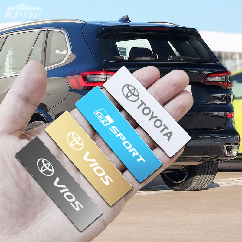 Toyota Vios Gương Kim Loại Logo Xe Hơi Miếng Dán 3D Huy Hiệu Thép Không Gỉ Cá Tính Sửa Đổi Nội Thất Phụ Kiện