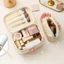FAVORITEGOODS Túi Trang Điểm, Hoa Tulip Dây Kéo Túi Đựng Mỹ Phẩm, Di Động Đa Năng Dung Tích Lớn Corduro Trang Điểm Tổ Chức Phụ Kiện Du Lịch