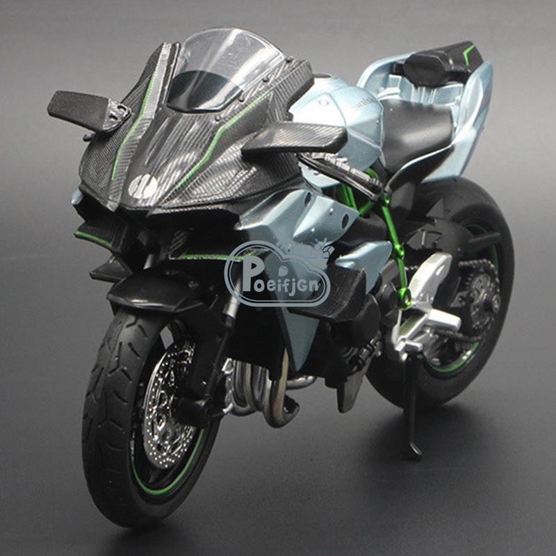 1: 12 H2 R Xe Máy Diecast Hợp Kim Mô Hình Đồ Chơi Đen Ninja H2R Xe Máy Bộ Sưu Tập Có Thể Tháo Rời Màu Đen