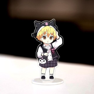 Mô hình standee Zenitsu Nezuko Cute chibi Anime Manga Sanrio Kimetsu No Yaiba 8cm phụ kiện