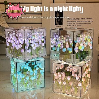 Pnpia 1 Bộ Cặp Đôi Bạn Gái Quà Tặng 10cm Sáng Tạo DIY Biển Khối Ba Chiều Đèn Ngủ Nhỏ Gói Chất Liệu Boutique