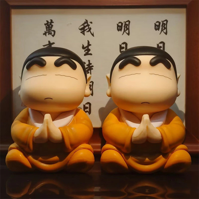8cm Crayon Shin Chan Lucky Phật PVC Đồ Chơi Kawaii Nhân Vật Hành Động Ngộ nghĩnh Quà Tặng Cho Trẻ Em