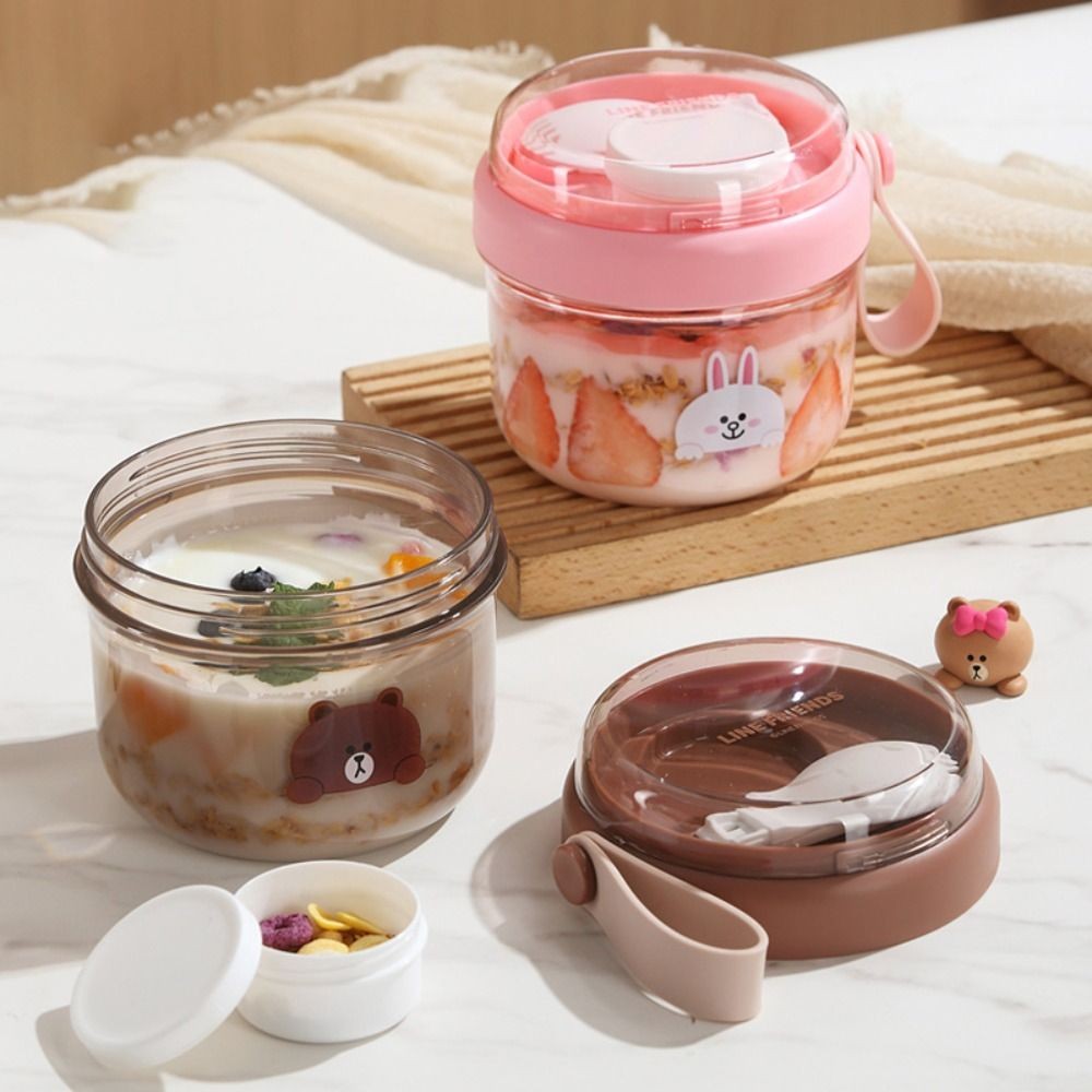 Cốc ăn sáng CATIYAHA, Bát sữa chua chống rò rỉ 650ml, Cốc Salad cầm tay có thể tái sử dụng cho sữa chua hạt ngũ cốc yến mạch