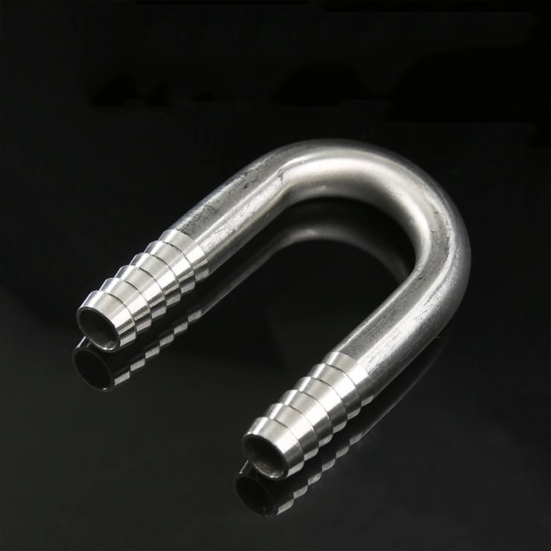 1 Máy Tính 6 / 8 / 10 / 12 / 16 / 20 / 25mm Ống Barb 304 Thép Không Gỉ Hình Chữ U Khuỷu Tay Ống Ống Lắp Nước Khí Dầu Bể Cá