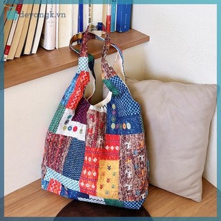 Deyangk Fanshen Phong Cách Dân Tộc Chắp Vá Túi Đeo Vai Bohemian Thường Ngày Dung Tích Lớn Đi Lại Người Mua Sắm Túi Tote VN