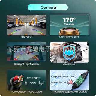 Camera lùi xe hơi AHD Hình ảnh đảo chiều 360 độ Độ phân giải cao Tầm nhìn ban đêm góc rộng 1080P / 720P Mắt cá Xem phía sau