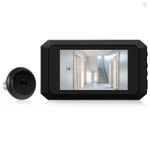 Camera nhìn trộm 3,97 inch cho cửa căn hộ Máy xem lỗ nhìn trộm kỹ thuật số LCD 2MP Camera hồng ngoại màu 120 độ Màn hình cửa 1080P Tích hợp pin 1400mAh Type-C có thể sạc lại — ảnh 1