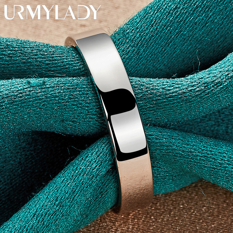 URMYLADY Bạc 925 Tình Yêu Mịn 7-10 # Nhẫn Nữ Thời Trang Tiệc Cưới Trang Sức Quyến Rũ