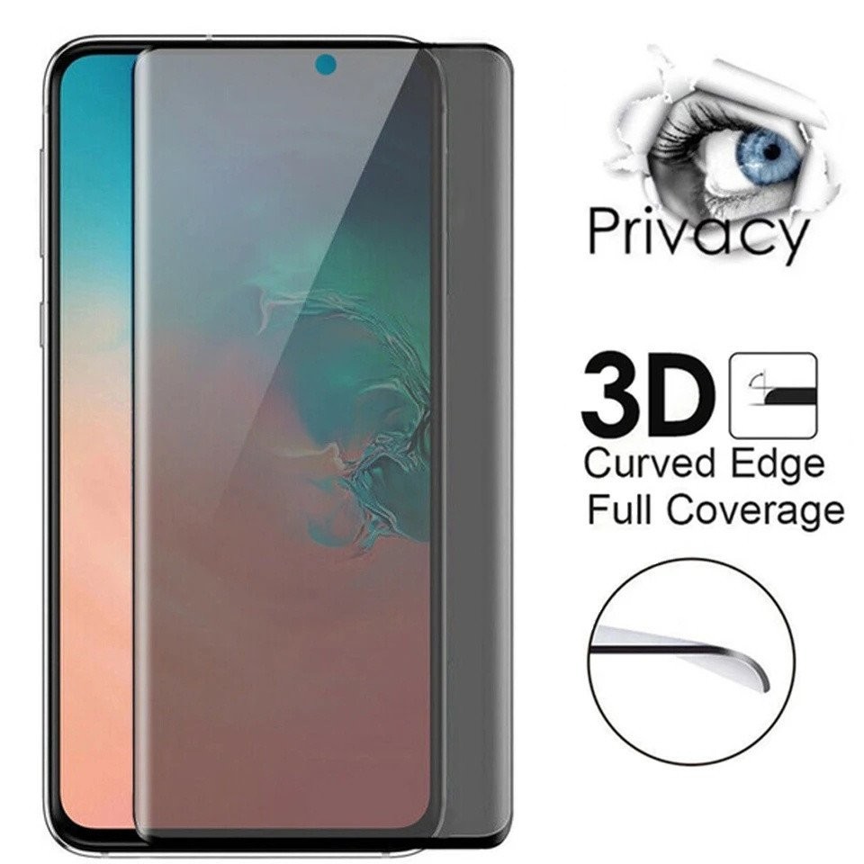 Kính cường lực bảo mật chống gián điệp che phủ toàn diện cho Samsung Galaxy S23 S22 S21 S20 S10 S9 S8 Plus s21fe s20fe S10E Note 20 Ultra 10 Plus 9 8 miếng dán kính bảo vệ màn hình