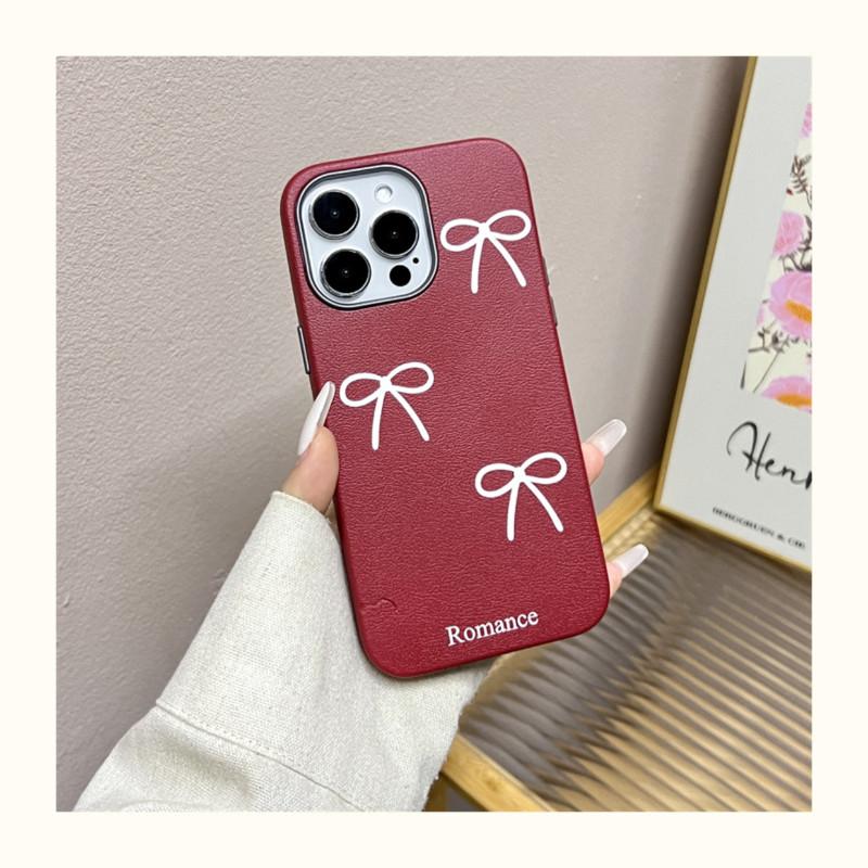 Ins Style Bowknot Da PU Ốp Lưng Điện Thoại Xiaomi 17 15T 15 14T Pro Max Poco C85 C85X C71 X8 F8 Ultra M8 M7 Plus X7 F7 Ultra F6 M4 Pro Max 5G 4G Vỏ Đơn Giản Retro Bìa Mềm