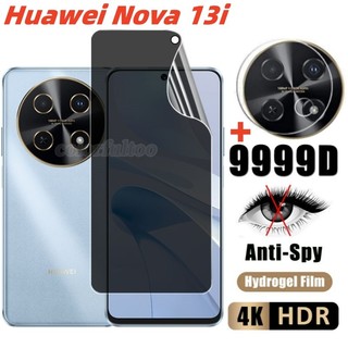 Phim Hydrogel Riêng Tư Chống Gián Điệp 2in1 Cho Huawei Nova 13i 12i 12 13 Pro 12S 12SE Nova12se Nova13i 4G 5G 2025 Full Cover Mặt Trước Mềm Riêng Hydrogel Bảo Vệ Màn Hình Phim Ống Kính Máy Ảnh