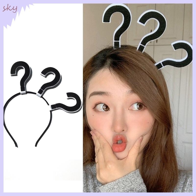 Sky Goof Headband Exclamation Câu hỏi Mark Prank cho bữa tiệc Halloween Giáng sinh