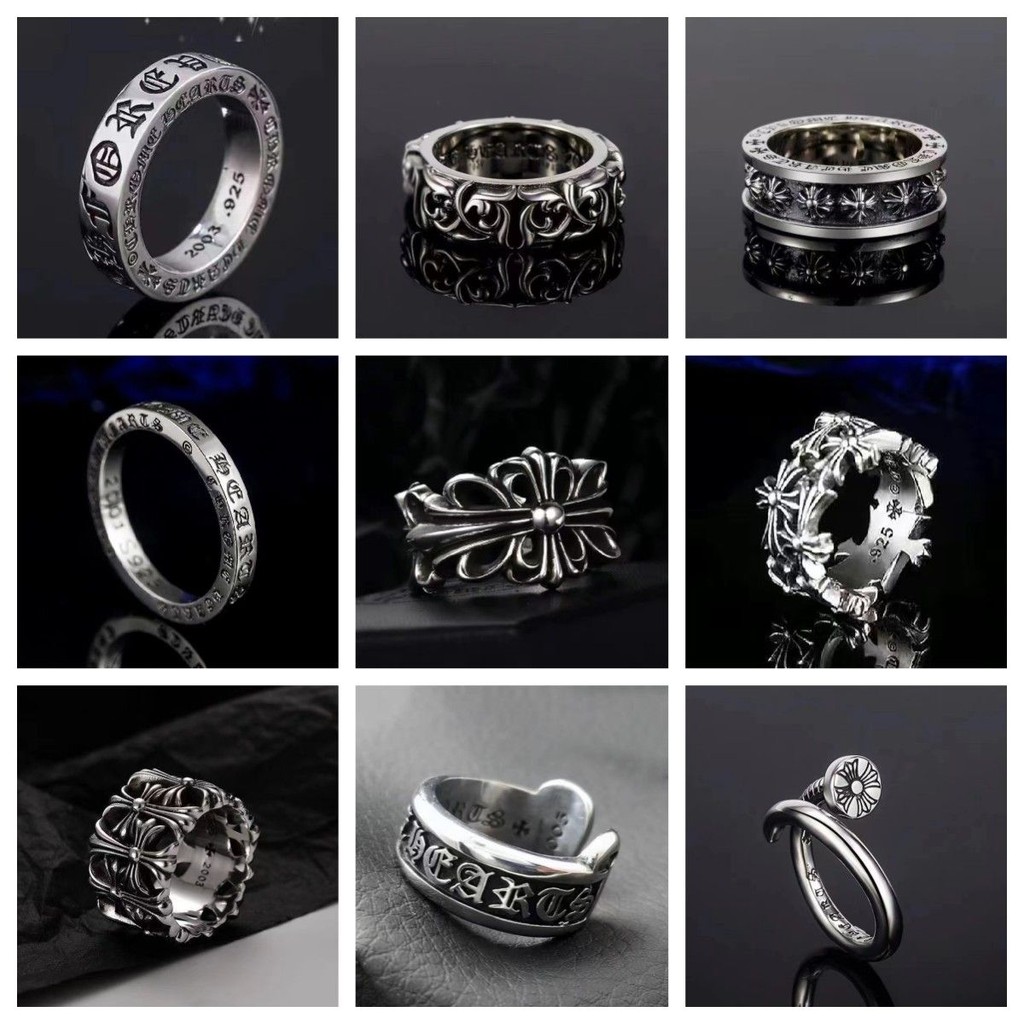 SANCHENGSP6827 Nhẫn Couple Hình Trái Tim Retro, Thiết Kế Độc Đáo Cho Nam Và Nữ