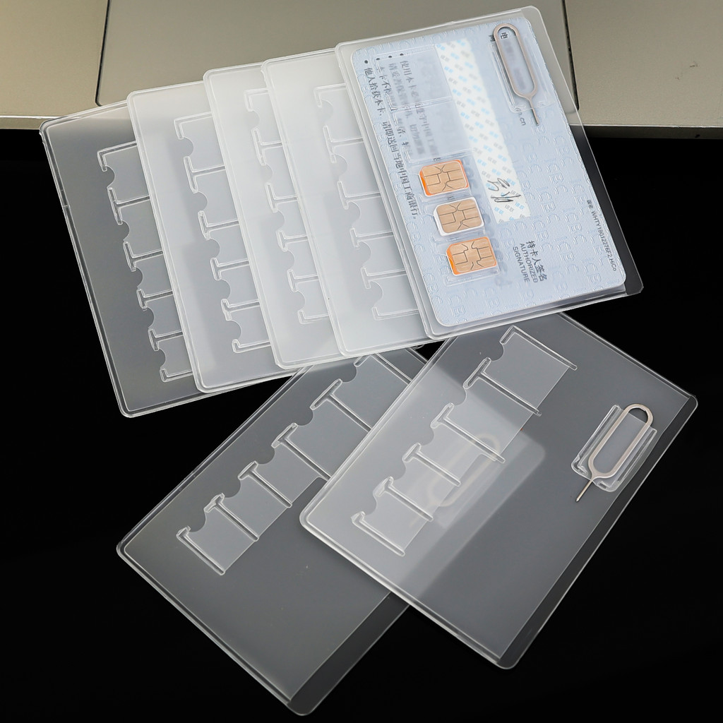 Bộ bảo vệ thẻ SIM cấp quân sự có cửa sổ xuyên thấu, thiết kế nắp gập có thể gập lại để truy cập tức thì, 2 khe cắm kích thước, Bộ sắp xếp 1-10 gói